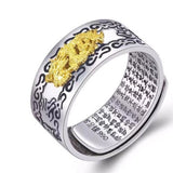 Lianfudai Ring Feng Shui Amulet Wealth Lucky Open Adjustable Ring Buddhist Jewelry for Women Men Gift