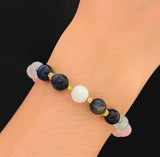 Lianfudai New Handmade Natural Stone Bracelet for Women Color Beaded Charm Bracelet Girl Fashion Jewelry  Party Birthday Gift