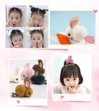 Lianfudai jewelry gifts for girl hot sale hairpin Cute Hair Ball Rabbit Hair Clip Children's Girl Animal Hairpins Korea Simple Hair Accessories Headwear Barrette Stick Hairpin