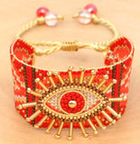 Lianfudai bridal jewelry set for wedding Miyuki Heart Bracelet Friends Gift Turkish Evil Eye Bracelets For Women Jewelry Freshwater Pearl Jewellery Pulseras