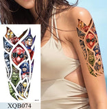 Lianfudai Waterproof Temporary Tattoo Sticker Flower Rose Flash Tattoos Lalash Tattoos Snake Lion Body Art Arm Fake Sleeve Tatoo Women