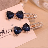 Lianfudai Hair Clip Hairpin For Women Girl Crystal Rhinestone Bow Knot Solid Korean Handmade Fashion Head Accessories Mujer Wholesale