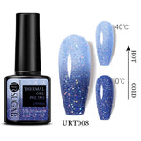 Lianfudai Thermal Ultra-thin Glitter 3 Colors Soak Off UV Gel Color-chaging Snowflake Temperature Color Change Gel Nail Art Gel