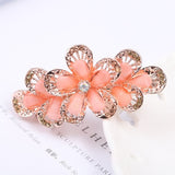 Lianfudai Barrette For Women Girl Rhinestone Crystal Big Hair Clip Hairpin Rose Peacock Flower Floral Head Accessories Wholesale