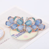 Lianfudai Barrette For Women Girl Rhinestone Crystal Big Hair Clip Hairpin Rose Peacock Flower Floral Head Accessories Wholesale