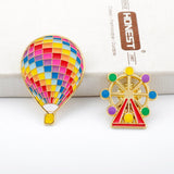 Lianfudai christmas gift ideas rainbow Brooch Pin Everything Sucks Enamel Pin Helium Balloon/Ferris Wheel/Sunflower Brooches&Pins Fashion Jewelry Gift