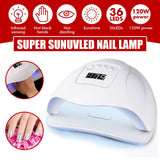 Lianfudai Nail Set 120W UV LED Lamp Dryer 18/12PCS Nail Gel Polish Kit Soak Off Manicure Set Electric Nail Drill Tools Set uñas