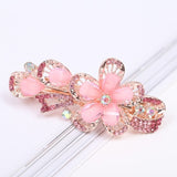 Lianfudai Barrette For Women Girl Rhinestone Crystal Big Hair Clip Hairpin Rose Peacock Flower Floral Head Accessories Wholesale