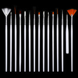 Lianfudai  jewelry for women 15PCS/Set Nail Brush Set Gel Polish Painting Drawing Brushes Nails Art Manicure Tools DIY Drawing Rhinestone Picking Brush Kits