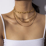 Lianfudai New Evil Eye Crystal Pendant Necklace Coin Women's Necklace Set Multi-layer StarMoon Alloy Imitation Pearl Pendant Necklace