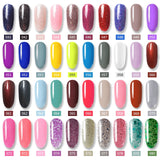 Lianfudai Mobray 80 Colors Gel Nail Fashion Glitter 8ML Soak Off UV Gel Nail Gel Polish Bling Holographics Nail Varnish Nail Art Design