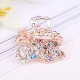 Lianfudai Hair Claw Clip Clamp For Women Girl Rhinestone Crystal Acrylic Heart Korean Handmade Fashion Head Accessories Mujer Wholesale