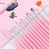 Lianfudai  jewelry for women 15PCS/Set Nail Brush Set Gel Polish Painting Drawing Brushes Nails Art Manicure Tools DIY Drawing Rhinestone Picking Brush Kits