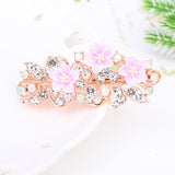 Lianfudai Barrette For Women Girl Rhinestone Crystal Big Hair Clip Hairpin Rose Peacock Flower Floral Head Accessories Wholesale