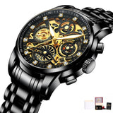 Lianfudai jewelry for men hot sale new Men’s Watches Tourbillon Rotating Window Top Luxury Brand Fashion Quartz Men Watch Waterproof Gold Steel Business Wristwatch