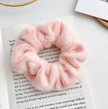 Lianfudai Women Scrunchies Elastic Hair Ties Bands Adult Solid Plush Fashion Girl Korean Mujer Accessories Hyuna Wholesale