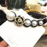 Lianfudai Banana Hair Clip Claw for Women Girl Camellia Flower Floral Pearl Hairpin Korean Handmade Fashion Accessories Mujer Wholesale