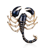 Lianfudai father's day gifts  Vintage Enamel Snake Scorpion Lizard Beetle Hedgehog Brooches Women Men's Creative Bugs Pins Fashion Crystal Insect Badges Gift