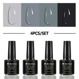 Lianfudai Nail Gel Polish 4PCS UV Gel Varnish Top Base Coat Nails Art Design Semi Permanent Manicure Set uñas гель лак для ногтей