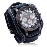 Lianfudai father's day gifts Watches for Men Luxury Wristwatch Quartz Cow Leather Strap Fashion Punk Style Men Watch Bracelet Gift Relogio Masculino