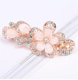 Lianfudai Barrette For Women Girl Rhinestone Crystal Big Hair Clip Hairpin Rose Peacock Flower Floral Head Accessories Wholesale