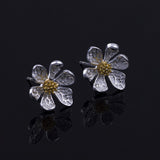 Lianfudai Simple daisy earrings earrings mosquito coil ear clips wild flowers without pierced jewelry