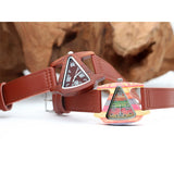 Lianfudai Christmas wishlist Ladies Red sandalwood Wood Watch Women Triangle Wooden Wristwatch Creative Feminino Bracelet Leather Comfortable Watchband Clock