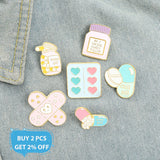 Lianfudai Take a Chill Pill ! Pharmacy Pill Enamel Pin Creative Badge Metal Brooches Best Gift for Doctor Nurse Medical Student