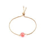 Lianfudai - Trendy Strawberry Crystal Bracelet Japan and South Korea Fashion Simple and Exquisite Opal Adjustable Jewelry Female Gift New