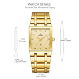 Lianfudai Christmas wishlist Fashion Women's Bracelet Watch Luxury Golden Wrist Watch Stainless Steel Quartz Clock Female Top Brand Designer Dress Hour