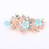 Lianfudai Barrette For Women Girl Rhinestone Crystal Big Hair Clip Hairpin Rose Peacock Flower Floral Head Accessories Wholesale