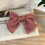 Lianfudai Women Girl Big Bow knot Tie Barrette Hair clips Hairpins Bands Fabric Fashion Korean Lady Head wear Accessories Wholesale Gifts