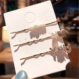 Lianfudai Hair Grip Clip Sets Hairpin For Women Girl Rhinestone Pearl Geometric Korean Handmade Fashion Head Accessories Mujer Wholesale