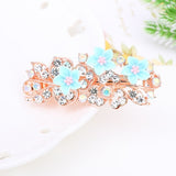 Lianfudai Barrette For Women Girl Rhinestone Crystal Big Hair Clip Hairpin Rose Peacock Flower Floral Head Accessories Wholesale