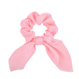 Lianfudai fall hair ideas hoco hair ideas updo hairstyle New Chiffon Bowknot Elastic Hair Bands For Women Girls Solid Color Scrunchies Headband Hair Ties Ponytail Holder Hair Accessorie