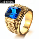 Lianfudai gifts for men New Golden Dragon Gold Color Man AAA Wedding Ring Big Men 6-15 Retro Jewelry