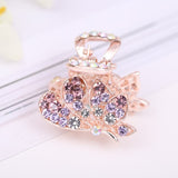 Lianfudai Hair Claw Clip Clamp For Women Girl Rhinestone Crystal Acrylic Heart Korean Handmade Fashion Head Accessories Mujer Wholesale