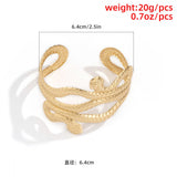 Lianfudai easter gifts for women  Personality Twining Snakes Open Bracelets for Women Exaggeration Cuff Bangle Gold Color Silver Color Punk Bracelet Party Jewelry