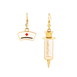 Lianfudai western jewelry for women Halloween gift jewelry Doctor Medical Tools Stethoscope Syringe Pendants Key Chains Nurse Medical students Gifts Keychain llaveros