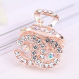 Lianfudai Hair Claw Clip Clamp For Women Girl Rhinestone Crystal Acrylic Heart Korean Handmade Fashion Head Accessories Mujer Wholesale