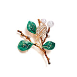 Lianfudai Plant Flower Enamel Brooch Retro Maple Leaf Daisy Tulip Bouquet Basket Bell Orchid Rose Flower Lapel Pins Wedding Jewelry