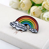 Lianfudai christmas gift ideas rainbow Brooch Pin Everything Sucks Enamel Pin Helium Balloon/Ferris Wheel/Sunflower Brooches&Pins Fashion Jewelry Gift