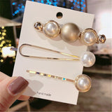 Lianfudai Christmas gifts for her Hair Grip Clip Sets Hairpin For Women Girl Rhinestone Pearl Geometric Korean Handmade Fashion Head Accessories Mujer