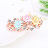 Lianfudai Barrette For Women Girl Rhinestone Crystal Big Hair Clip Hairpin Rose Peacock Flower Floral Head Accessories Wholesale