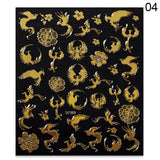 Lianfudai goth jewelry for women 1pcs Angels 3D Nail Stickers Flower Snake Dragon Design Water Transfer Decals Nail Decor Cherub Sliders For Manicures Decoration