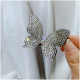 Lianfudai gifts for women  Super Fairy Full Diamond Butterfly Hairpin Simple Side Clip Bangs Clip Hair Card Headdress Duckbill Clip Hair Jewelry