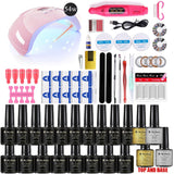 Lianfudai Nail Set 120W UV LED Lamp Dryer 18/12PCS Nail Gel Polish Kit Soak Off Manicure Set Electric Nail Drill Tools Set uñas