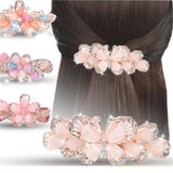 Lianfudai Barrette For Women Girl Rhinestone Crystal Big Hair Clip Hairpin Rose Peacock Flower Floral Head Accessories Wholesale