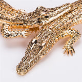 Lianfudai christmas wishlist valentines day gifts for her Trendy Large Gold Color Crystal Crocodile Choker Necklace For Woman New Big Crocodile In Rut Pendants Necklaces Femmle Gift