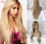 Lianfudai Ladies Blonde Synthetic Long Wavy Wig Grey Braided Wigs Cosplay Party Medium Length Perruque Synthetique Femme Peluca Fantasia